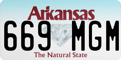 AR license plate 669MGM