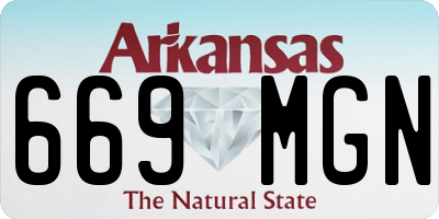 AR license plate 669MGN