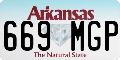 AR license plate 669MGP