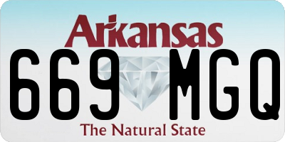 AR license plate 669MGQ