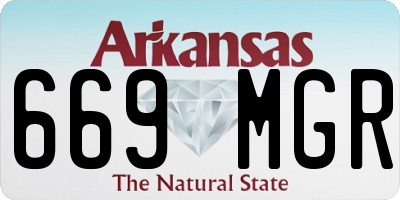 AR license plate 669MGR