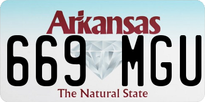 AR license plate 669MGU