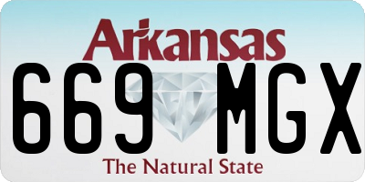 AR license plate 669MGX