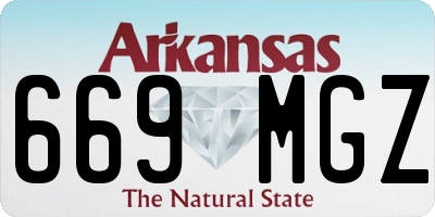 AR license plate 669MGZ