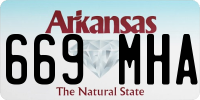 AR license plate 669MHA