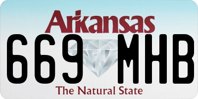 AR license plate 669MHB