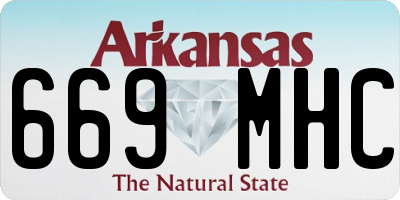 AR license plate 669MHC