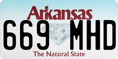 AR license plate 669MHD