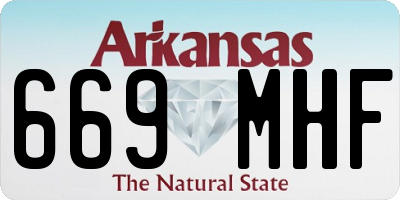 AR license plate 669MHF