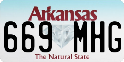 AR license plate 669MHG