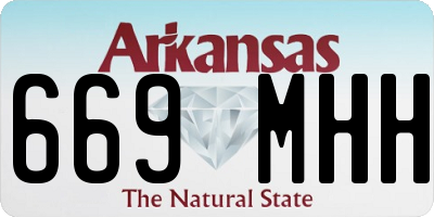AR license plate 669MHH