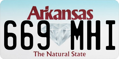 AR license plate 669MHI