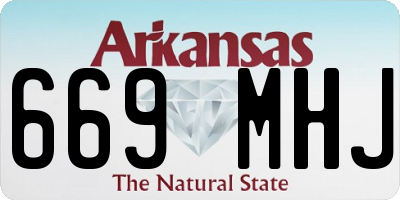 AR license plate 669MHJ