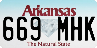 AR license plate 669MHK