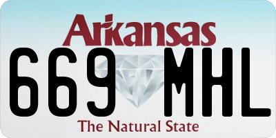 AR license plate 669MHL