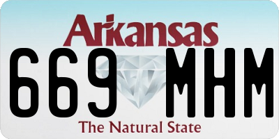 AR license plate 669MHM