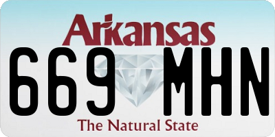 AR license plate 669MHN