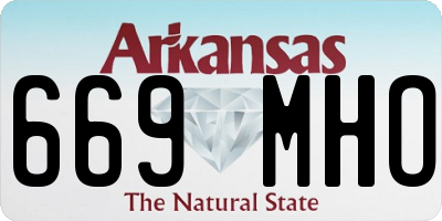 AR license plate 669MHO