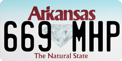 AR license plate 669MHP