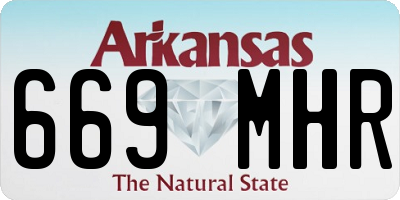 AR license plate 669MHR