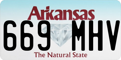 AR license plate 669MHV