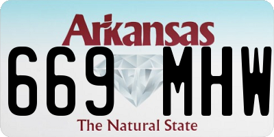AR license plate 669MHW
