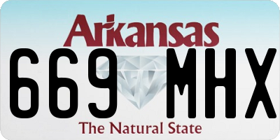 AR license plate 669MHX