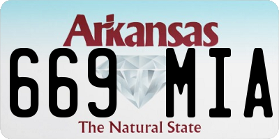 AR license plate 669MIA