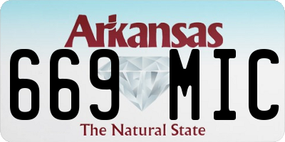 AR license plate 669MIC
