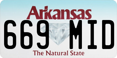 AR license plate 669MID