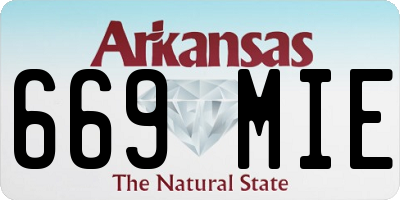 AR license plate 669MIE