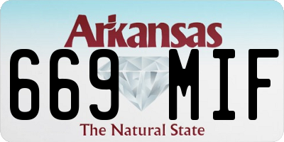 AR license plate 669MIF