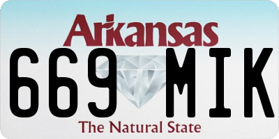 AR license plate 669MIK
