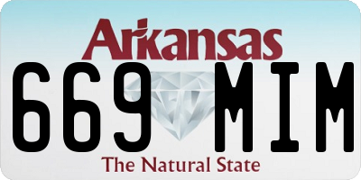 AR license plate 669MIM