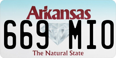 AR license plate 669MIO