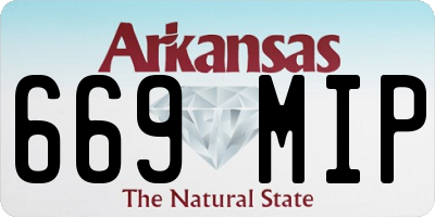 AR license plate 669MIP