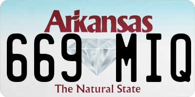 AR license plate 669MIQ