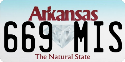 AR license plate 669MIS