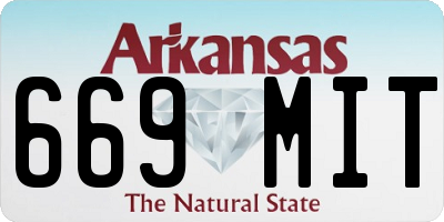 AR license plate 669MIT
