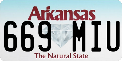 AR license plate 669MIU