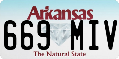 AR license plate 669MIV