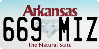 AR license plate 669MIZ