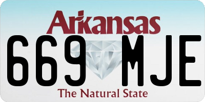 AR license plate 669MJE