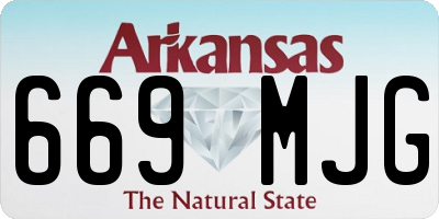 AR license plate 669MJG