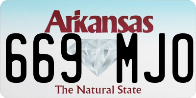 AR license plate 669MJO