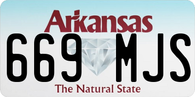 AR license plate 669MJS