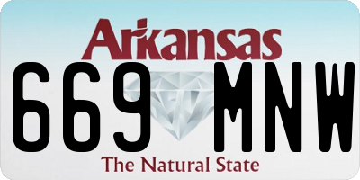 AR license plate 669MNW