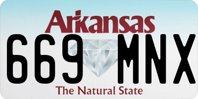 AR license plate 669MNX