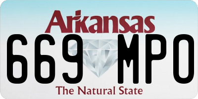 AR license plate 669MPO