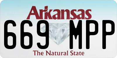 AR license plate 669MPP